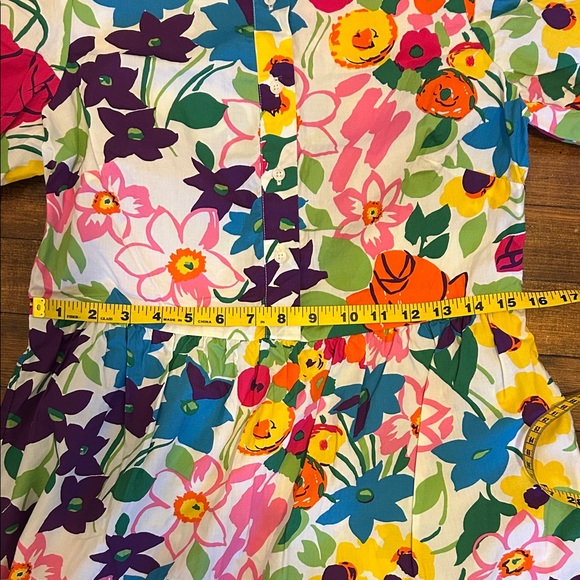 J. Crew Women’s Bright Multicolor Floral Cotton Dress w/ Slip - Size 8P, NWT - Picture 12 of 16